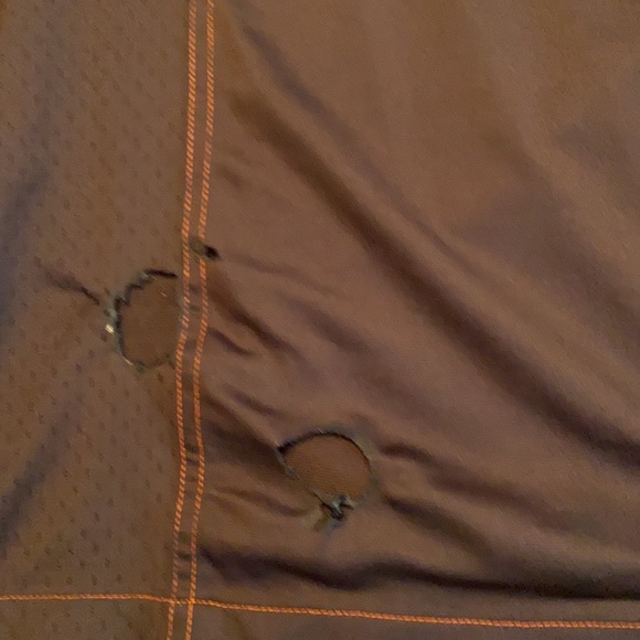 Baker mayfield browns jersey small holes burned in dryer - Picture 2 of 6